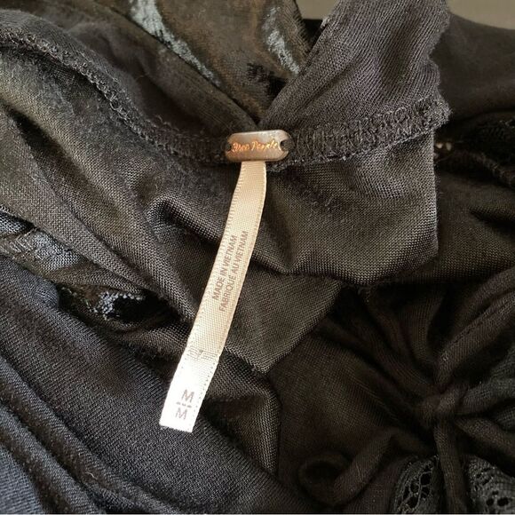 Free People Kat Dress Black Crushed Velvet Medium - Picture 7 of 16